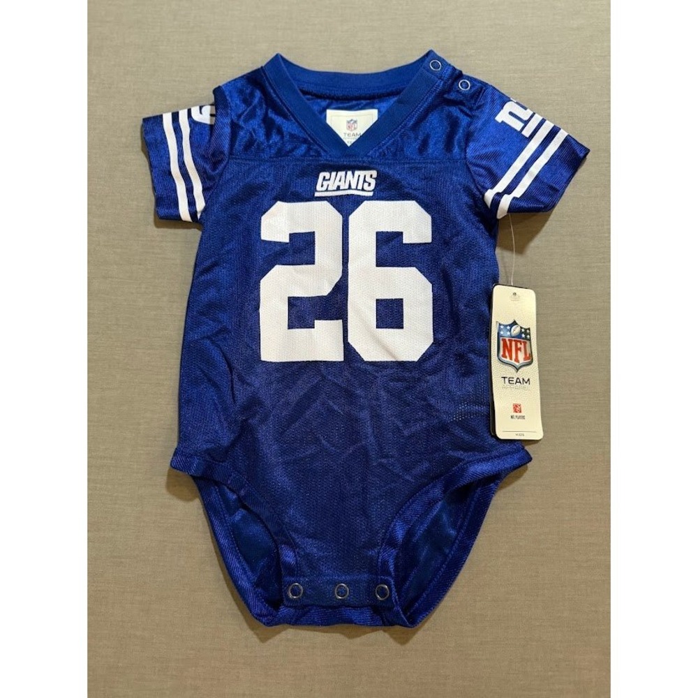NFL New York Giants Barkley #26 Baby Bodysuit Jersey 18M Snap New